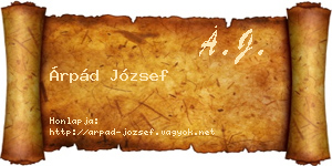 Árpád József névjegykártya